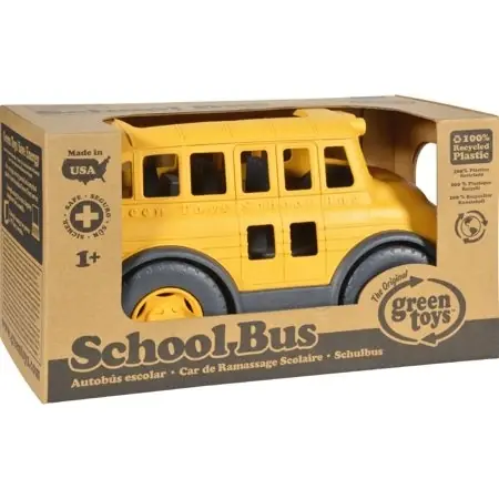 Green Toys Eco-friendly School Bus For Ages 1+, 10.75 X 6 X 6 Inches