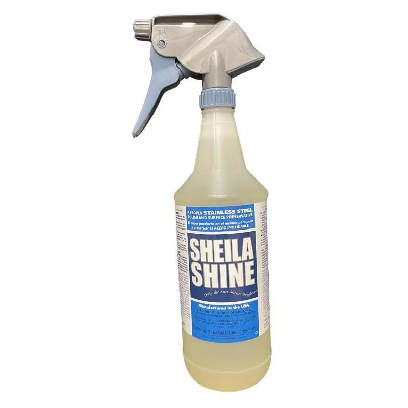 Sheila Shine No Scent Fine Metal Cleaner And Polish 1 Quart Liquid Spray