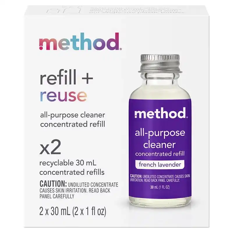 Method French Lavender Scent Concentrated All Purpose Cleaner Refill Liquid 1 Oz