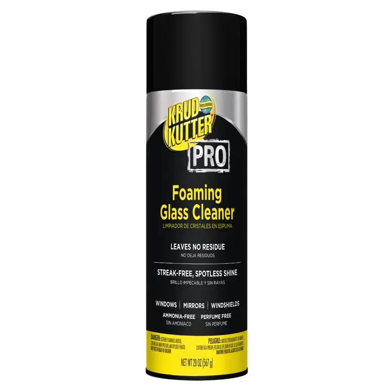 Pro No Scent Glass Cleaner 20 Oz Foam Aerosol Spray Can