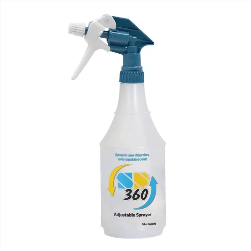 24 Oz Clear Spray Bottle With White Handle For Cleaning