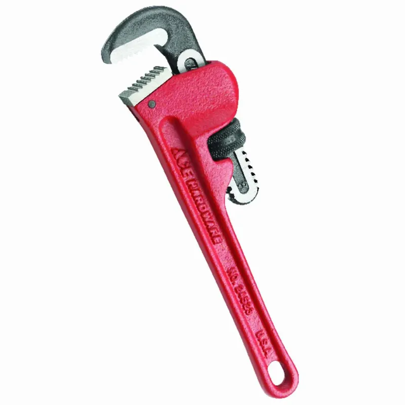 8 In. Heavy Duty Pipe Wrench With I-beam Handle And Forged Hook Jaw