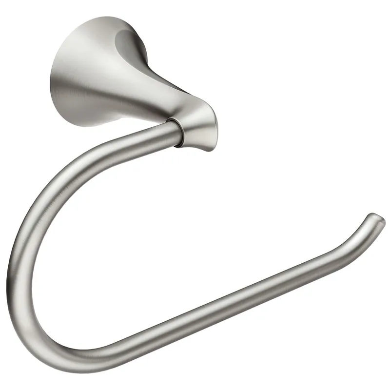 Darcy Brushed Nickel Toilet Paper Holder - Wall Mount, Single Post Design, Model My1509bn