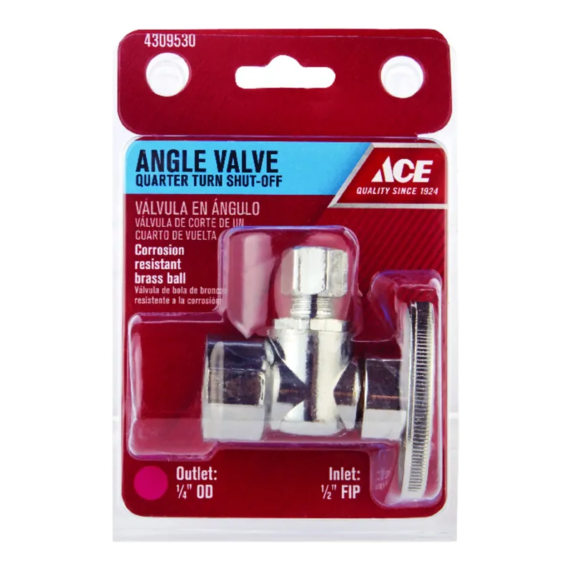 1/2 In. Fip X 1/4 In. Compression Brass Angle Stop Valve - Model Ace2046lf