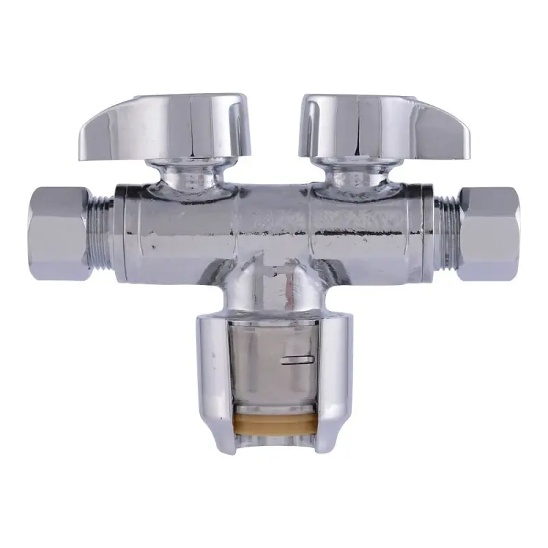 Push-To-Connect Brass Shut Off Valve, 1/2 X 3/8 In.