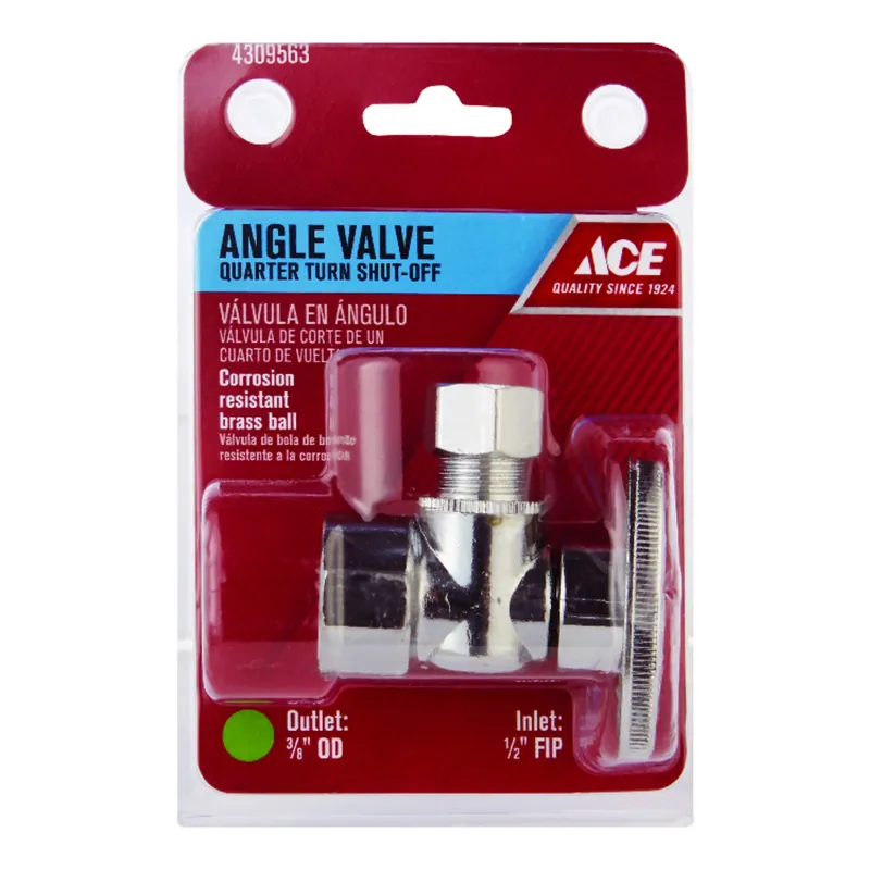 1/2 In. Fip X 3/8 In. Brass Angle Stop Valve - Model Ace2048lf