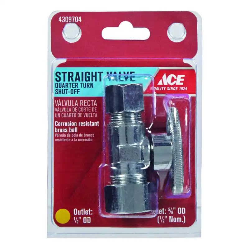 Compression Brass Straight Stop Valve With PTFE Seats - Model Ace2069lf