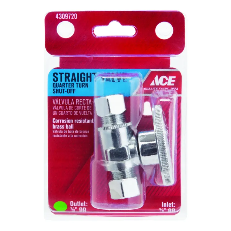 Compression Brass Straight Stop Valve With PTFE Seats - Model Ace2071lf