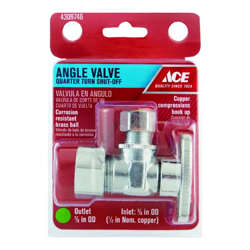 Compression Brass Angle Stop Valve With PTFE Seats - Model Ace2622lf