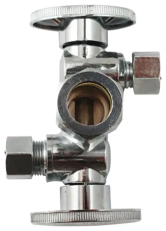 5/8" Od X 3/8" Od X 3/8" Od Quarter Turn Dual Shut-off Valve