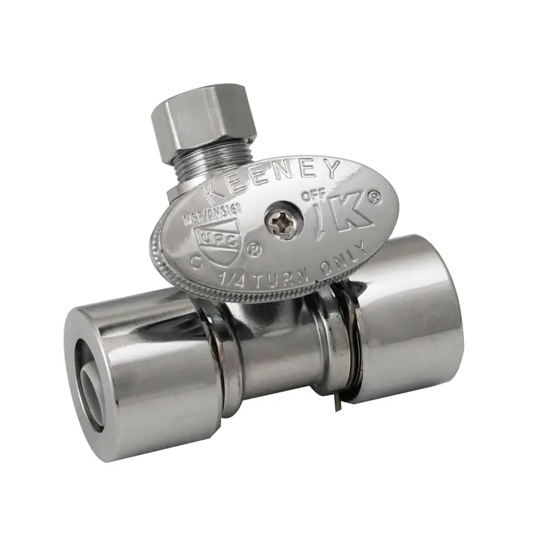 Quick Lock 3/8 In. Ptf X 3/8 In. Ptc Brass Shut-off Valve - Model Ace2802po