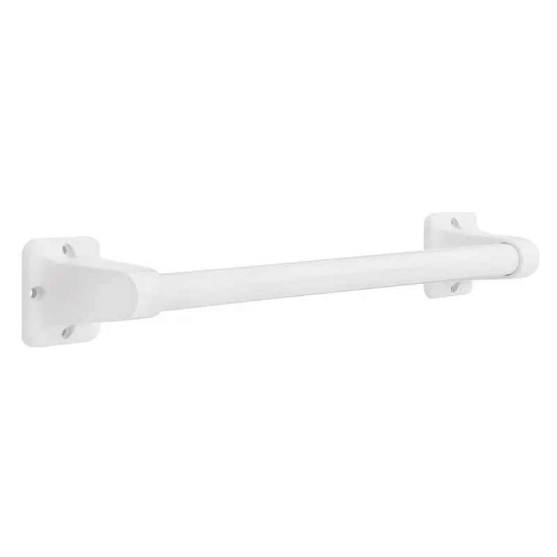 Exposed Screw 16-inch White Grab Bar For Bathroom Safety And Support