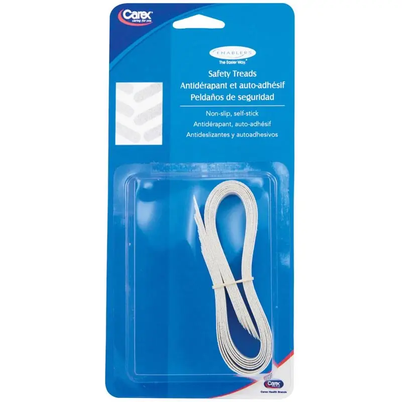 Carex Health Brands White Shower And Bath Treads Polyurethane 9.75 In. H