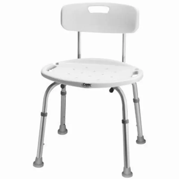 Carex Health Brands White Bath/Shower Seat Aluminum 20.5 In. H X 20 In. L
