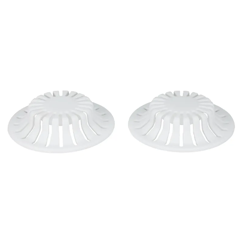 White Silicone Hair Catcher With Suction Cup Design For Bathroom Sinks