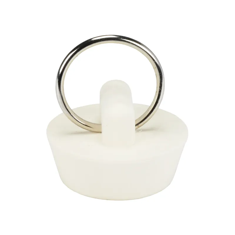 1 In. White Rubber Sink Stopper For Kitchen And Bathroom Drains
