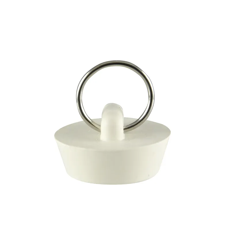 1-1/8 Inch White Rubber Sink Stopper For Kitchen And Bathroom Drains