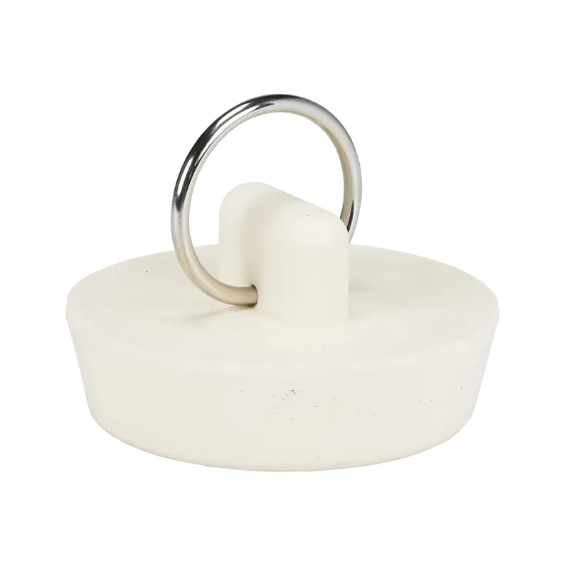 1-3/8 In. White Rubber Sink Stopper For Kitchen And Bathroom Drains