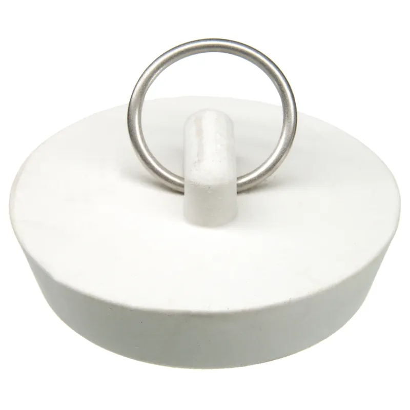 1-3/4 In. White Rubber Tub Stopper For Kitchen And Bathroom Sinks