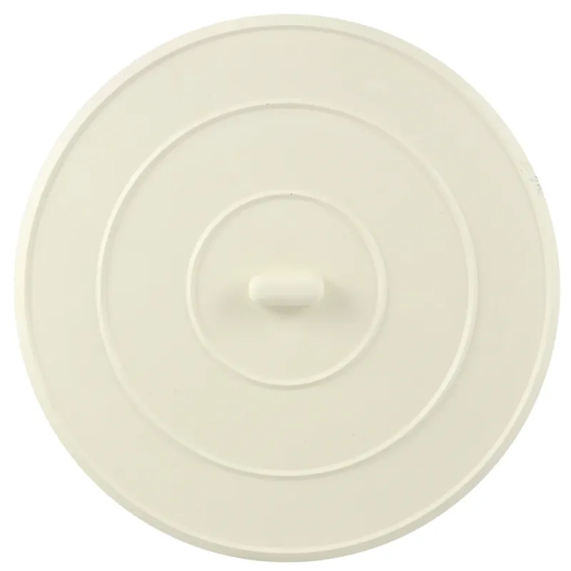 5 In. White Rubber Drain Stopper For Kitchen And Bathroom Sinks