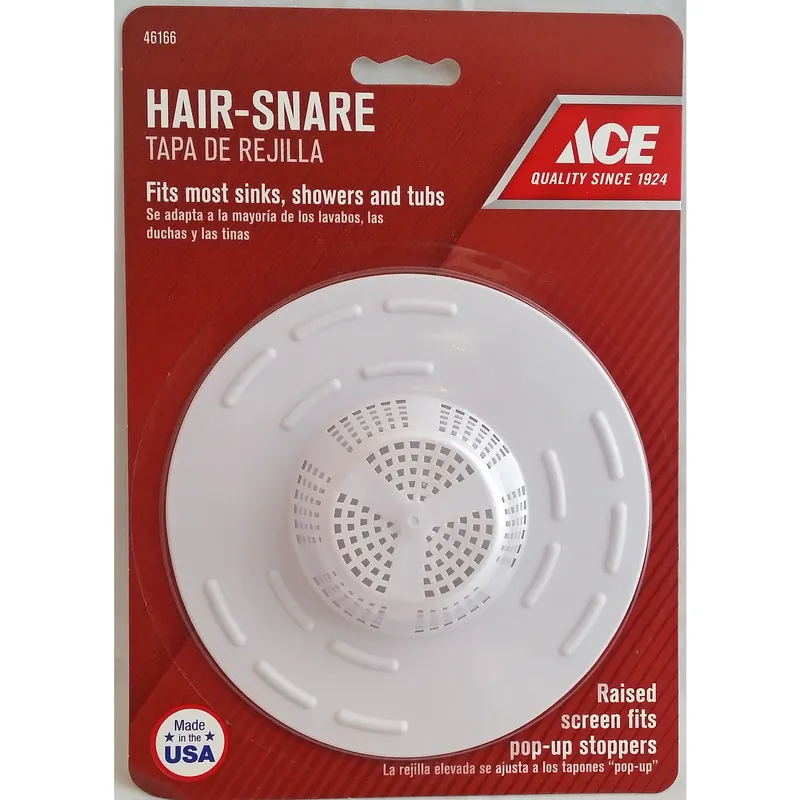 Ace Hair Snare 5 In. Dia. Plastic Sink Strainer Round
