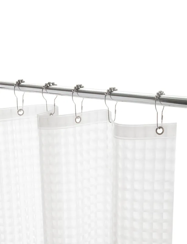 72 In. H X 70 In. W Clear Embossed Peva Shower Curtain Liner With Microban