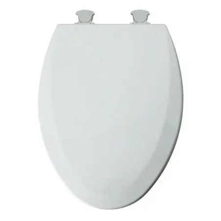 Mayfair Elongated Toilet Seat Beveled Wood, Elongated, Molded, Premium Durable Multi Coat Enamel Bon