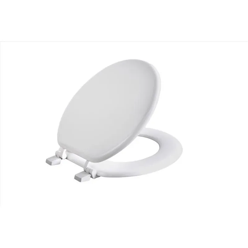 Oakbrook Collection White Round Wooden Toilet Seat – Classic Comfort & Style