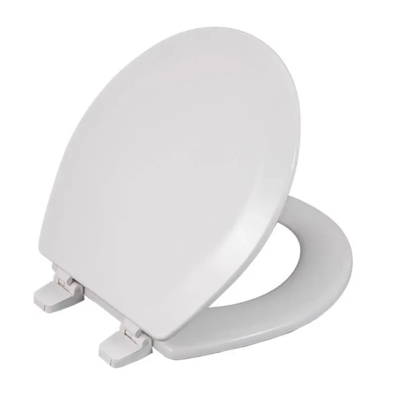 Oakbrook Laurel Round White Wood Toilet Seat – Classic Comfort
