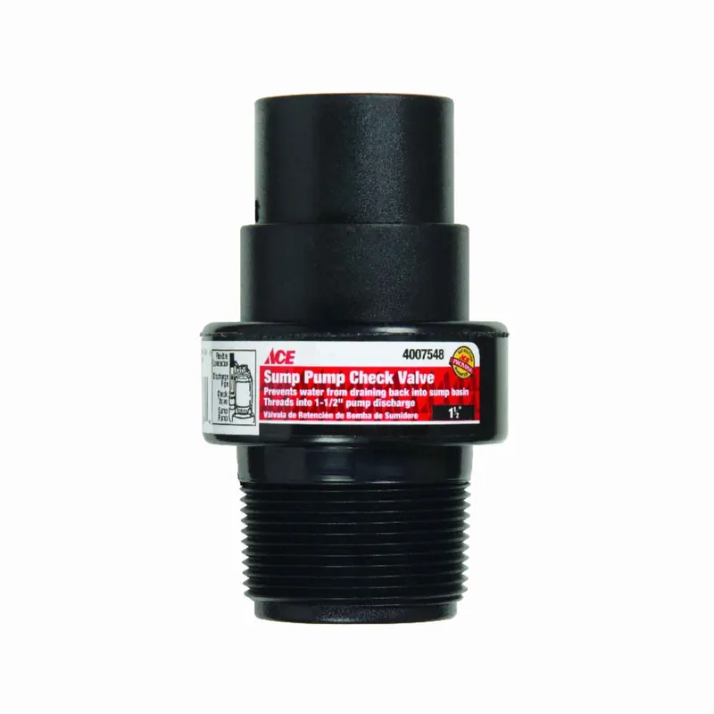1-1/2 Inch Abs Plastic Swing Sump Pump Check Valve Model Asc 150blk