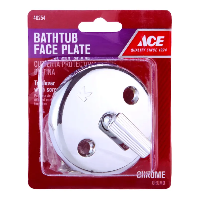 Chrome Trip Lever Face Plate For Tub Overflow - Model Ace826-1