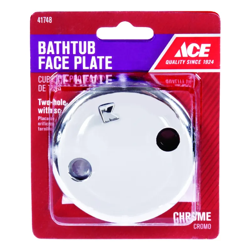 3-1/4 In. Diameter Chrome Overflow Faceplate For Sinks - Model Ace826-11
