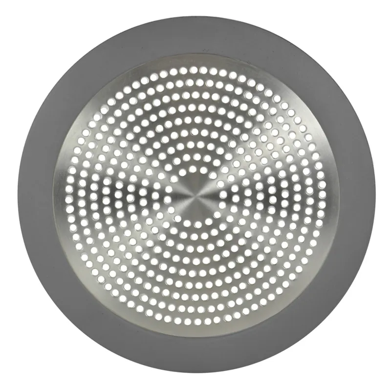 Brushed Nickel Stainless Steel Hair Catcher Shower Drain Cover 5-3/4 Inch