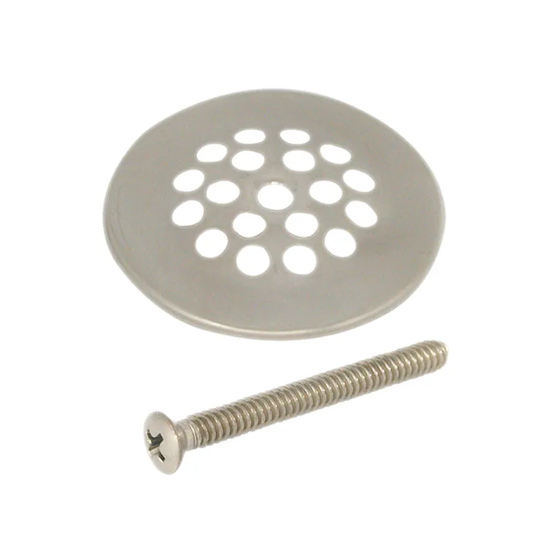 Danco 2-7/8 In. Brushed Nickel Metal Shower Drain Strainer