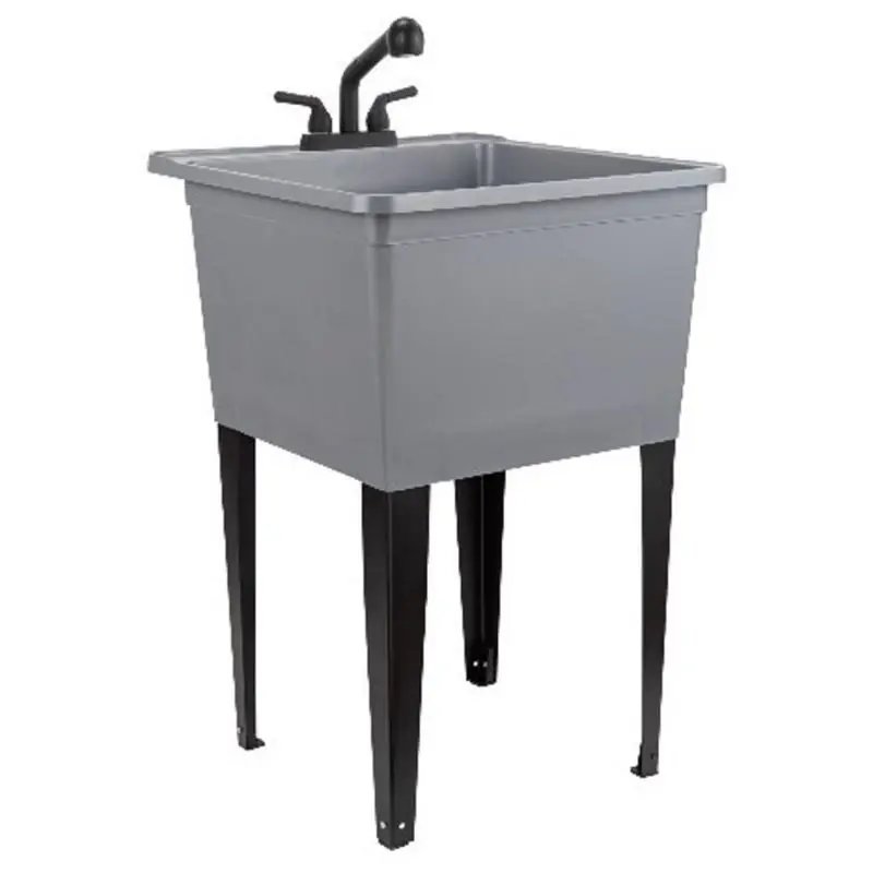 Tehila 22.875 In. W X 24.7 In. D Freestanding Thermoplastic Utility Sink With Faucet