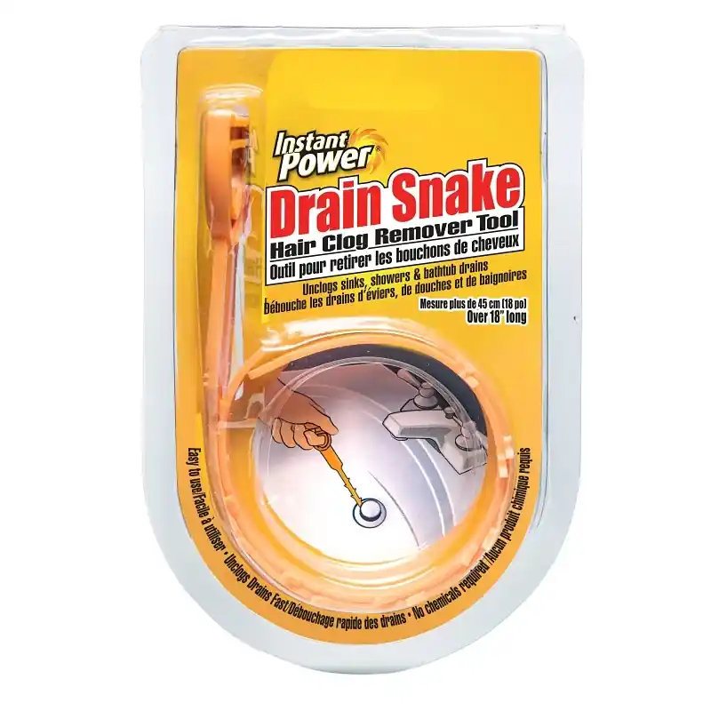 18 Inch Drain Snake Tool For Hair Removal In Sinks And Showers