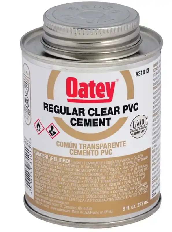 16 Oz. Regular Bodied Clear Pvc Cement For Pipe And Fittings