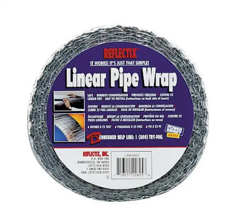 Pipe Wrap Insulation Foil, Standard Edge, 2 In. X 25 Ft.