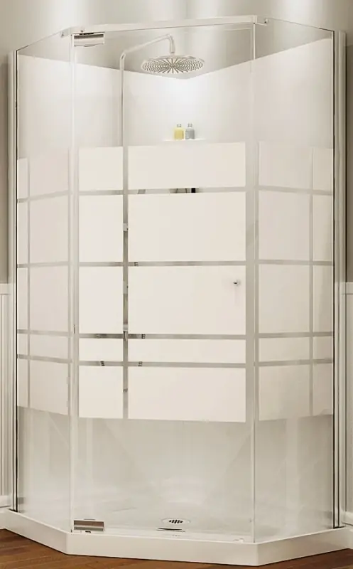 Begonia 36 In. L X 36 In. D X 74 In. H Corner Shower Kit With Frameless Door