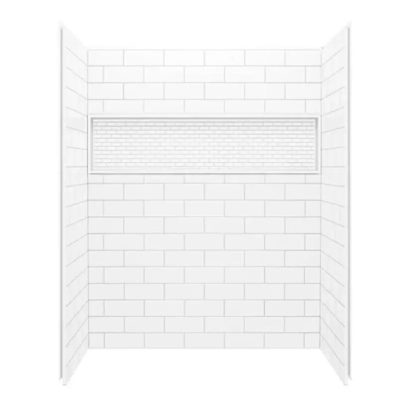Bootz Nextile 60 X 74 X 30 In. Direct-to-stud Shower Wall Kit White 4-piece