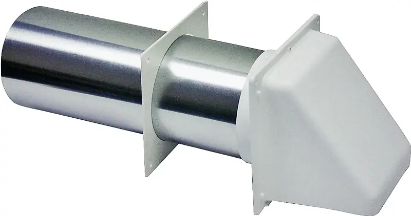 209w White Dryer Vent Hood With Standard Tailpiece, 4 Inch