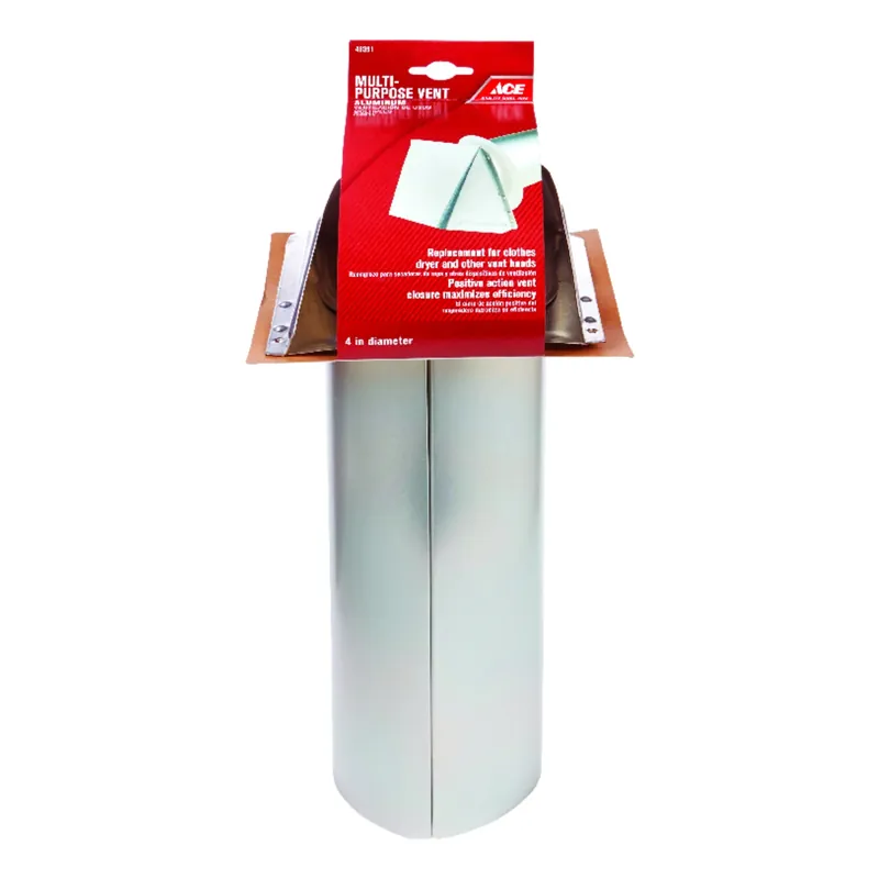 4 In. W X 6 In. L Silver Aluminum Dryer Vent Hood For Efficient Venting