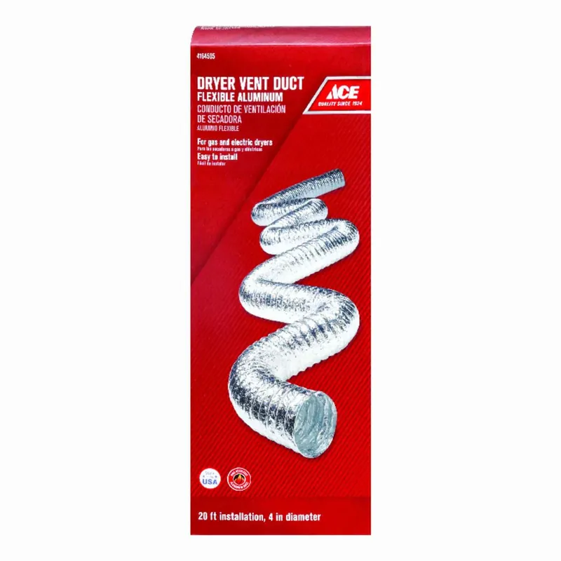 240 In. L X 4 In. D Silver Aluminum Dryer Vent Duct - Ul Listed