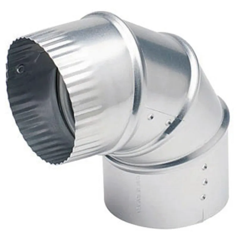 3 In. L X 3 In. D Adjustable Silver Aluminum Vent Elbow