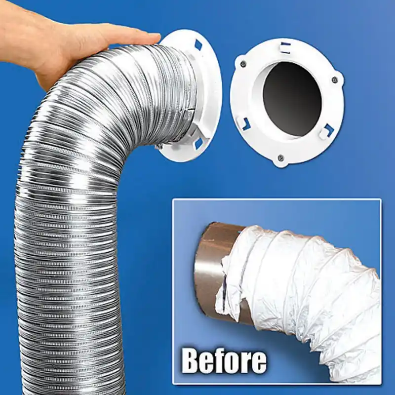 Dryerdock 3 In. L X 4 In. D White Plastic Connector Kit