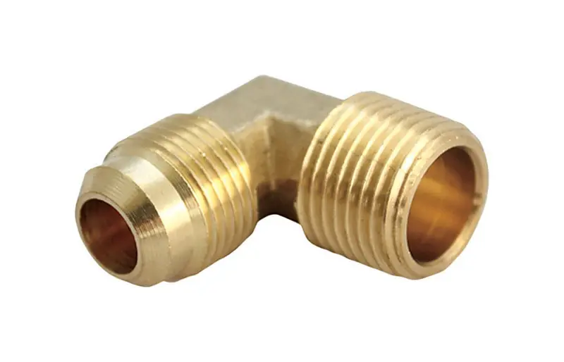 3/8 In. Dia. Flare To Mpt To Compression Yellow Brass Elbow Fitting