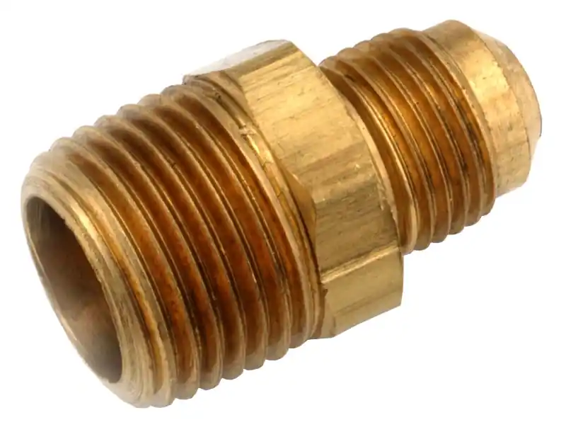 Pipe Fitting, Flare Connector, Lead Free Brass, 3/8 In. Flare X 1/2 In. MPT