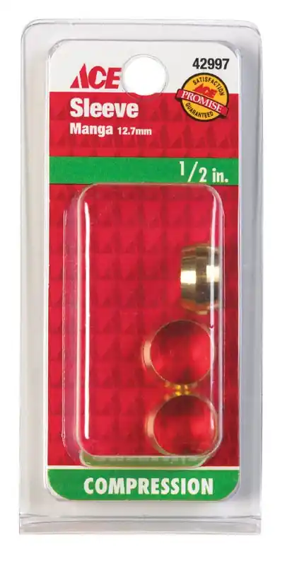 ACE 1/2 In. Compression Brass Sleeve