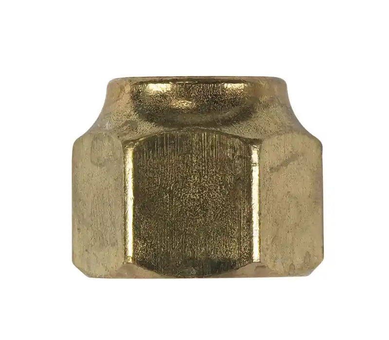 5/8 In. Flare Brass Nut - Durable Brass Fitting For Plumbing Applications