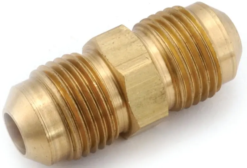 Pipe Fitting, Flare Union, Lead Free Brass, 3/8 In.